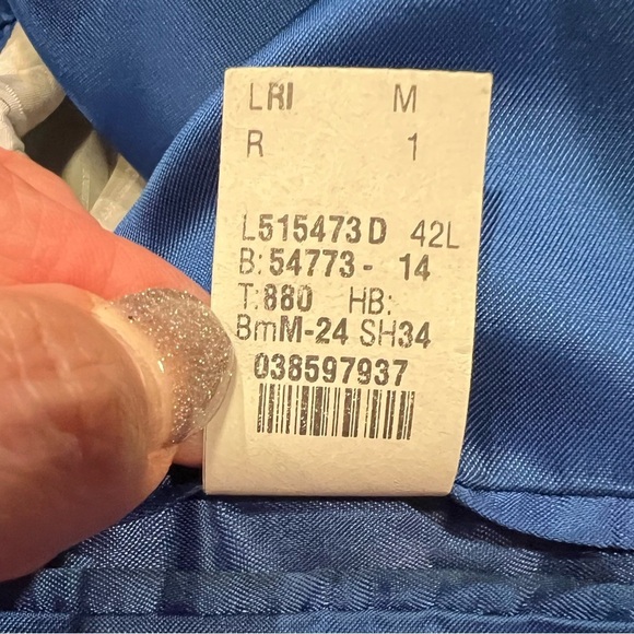 Michael Kors Suit Jacket Men Size 42 Long Navy Blue Wool/silk 3 Button Closure - Picture 8 of 10